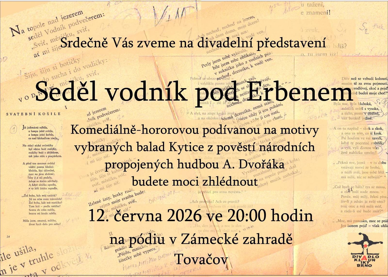 pozvánka Seděl vodník... Tovačov